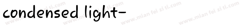condensed light字体转换